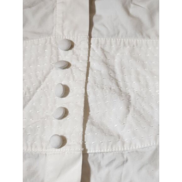 Talbots Petites Button-Down 3/4 sleeve Blouse Women’s Size 4 White - Picture 3 of 9